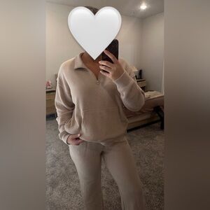 Ocean Drive Tan Ribbed Knitwear Set